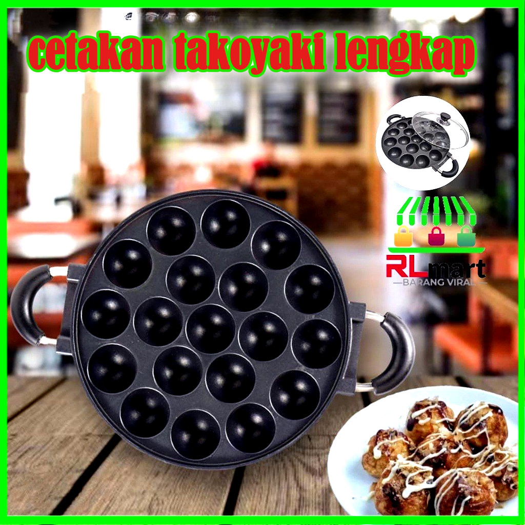 Cetakan Takoyaki / Cetakan Suggo / Cetakan Kue 19 Lubang Cetakan Kue Takoyaki Suggo