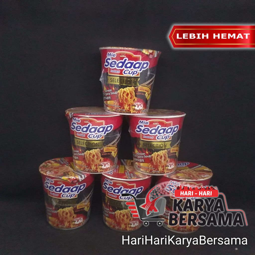 

MAKANAN MI INSTAN MIE SEDAAP SEDAP CUP KOREAN SPICY SOUP PACK 6'S X 75GR