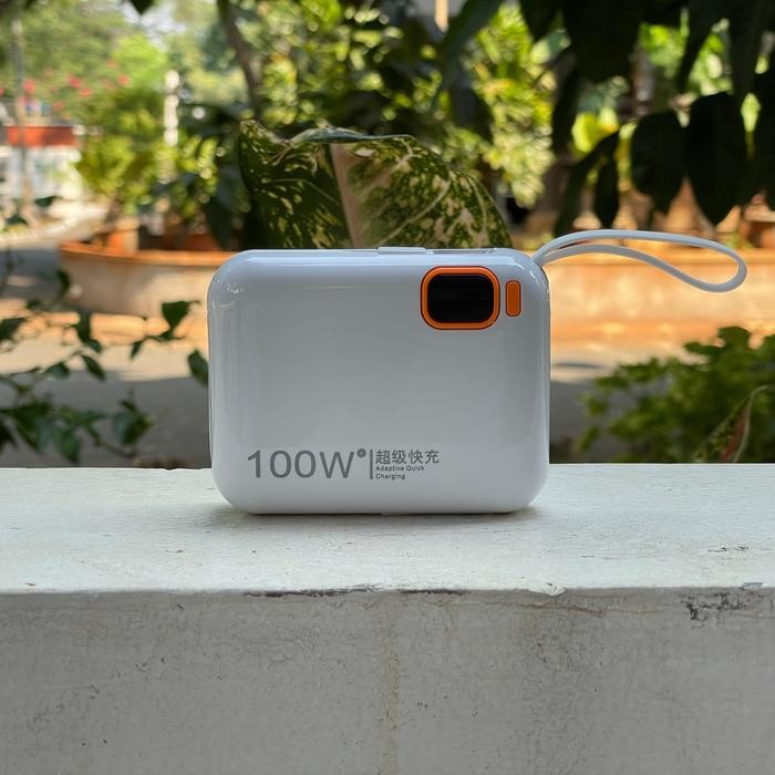 promo 100W Powerbank Fast Charging 10000mah Android iPhone - Putih