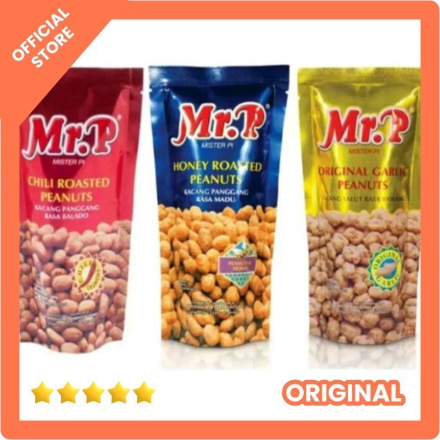 

MR. P Kacang Panggang 80gr / Roasted Peanuts / Rasa Madu - Balado - Bawang