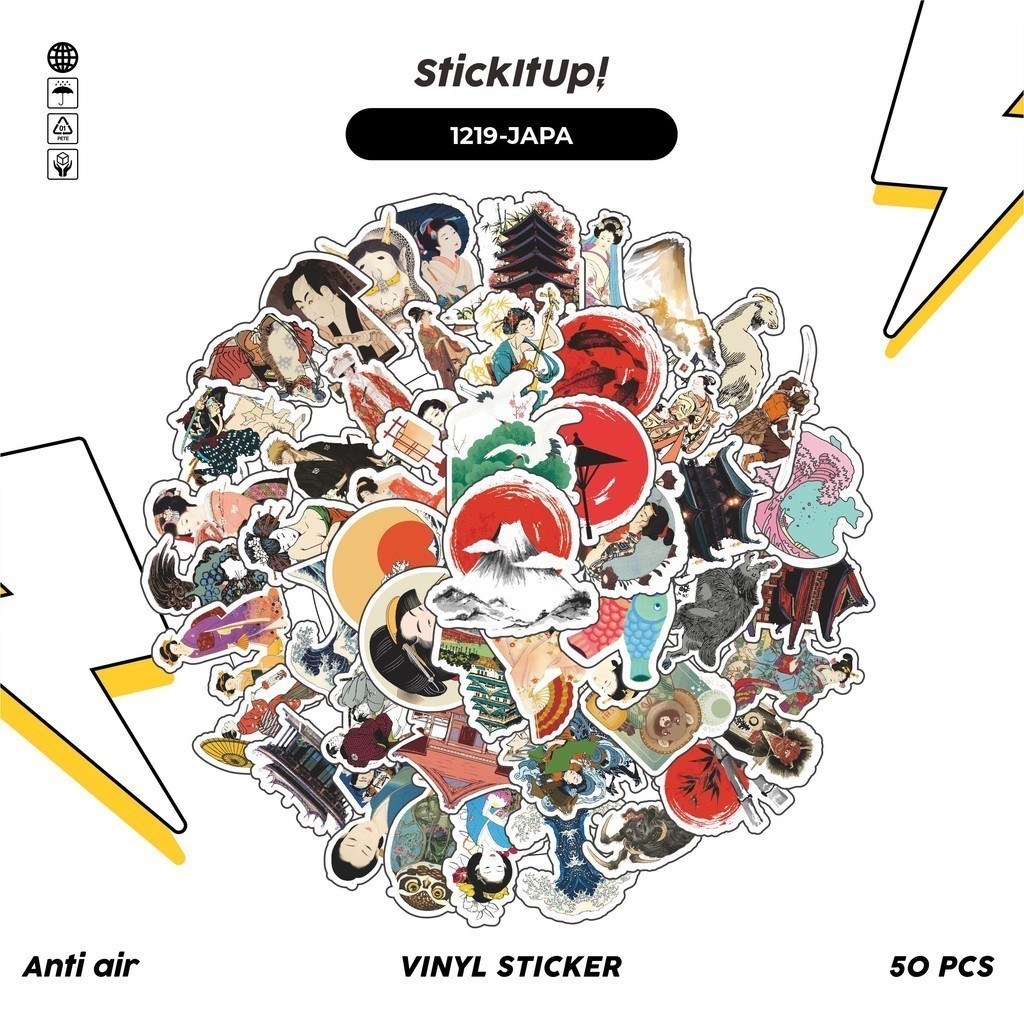 

COD✨ 100 Pcs Stiker Japanese Customs Anti Air Untuk Dekorasi Notebook Sepeda Skateboard Handphone DIY