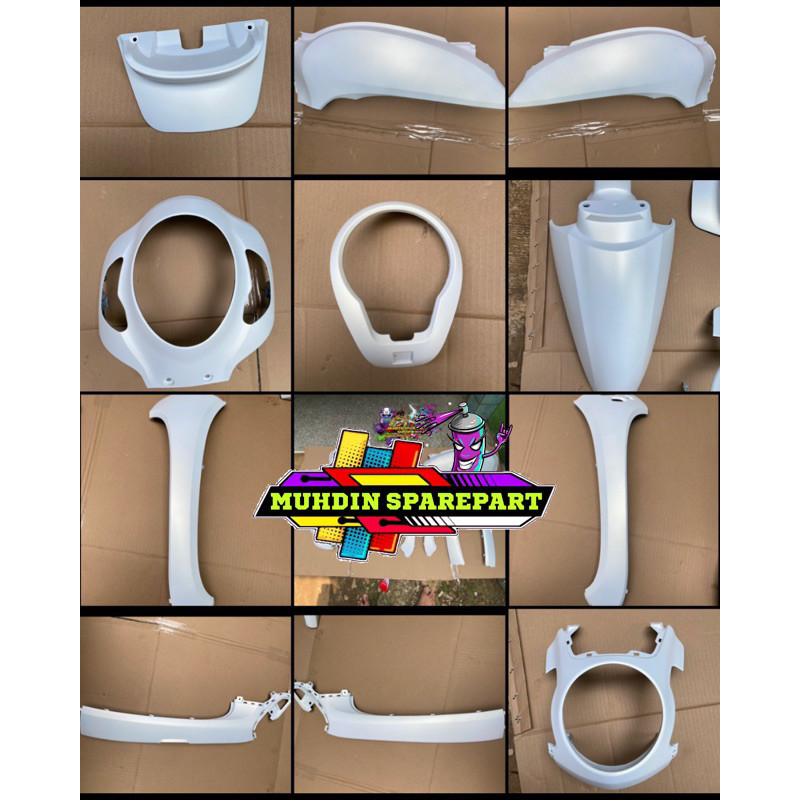 Cover Body scoopy new prestige K2F 2022 2023 Putih Dof dop original