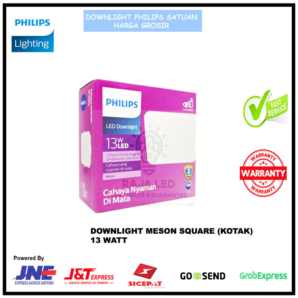 PHILIPS  Meson Square 59465 13W 5" D125 Gen 3 - LED Downlight Kotak