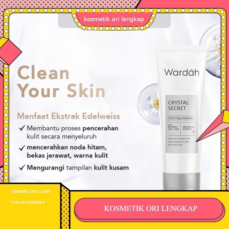 WARDAH CRYSTAL SECRET FACIAL WASH | sabun cuci muka wardah 
