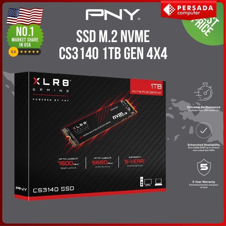 SSD PNY NVME CS3140 1TB I 2TB Gen 4.0 XLR8