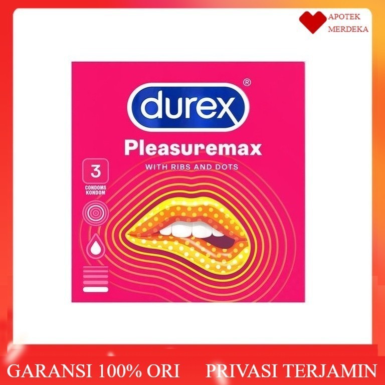 Durex Pleasuremax 3pcs Kondom Tekstur Berduri / Durex Kondom PleasureMax Isi 3 pcs / Durex