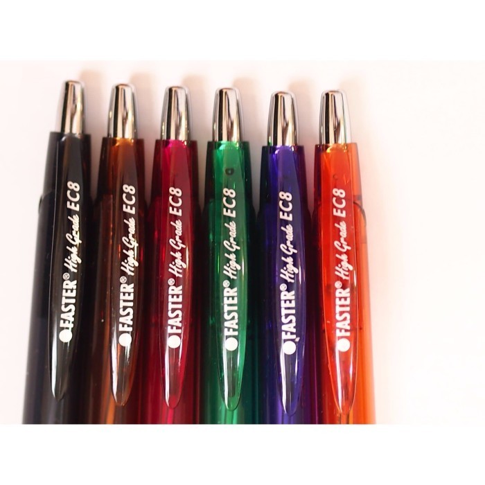 

promo ✨ -Ballpoint/ Pulpen Faster EC8, 0.7mm isi 12 pcs- Black