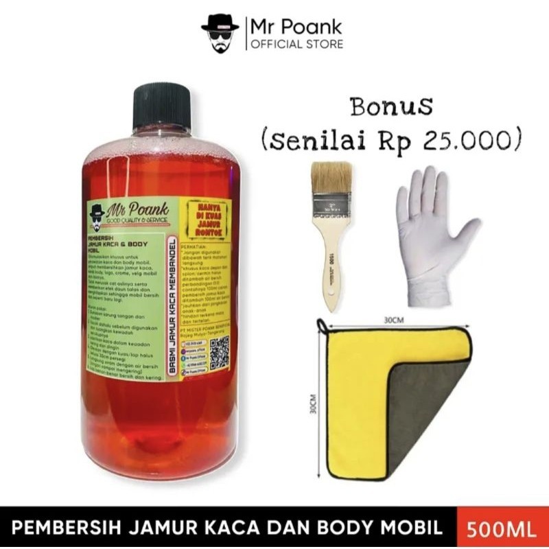 Mr Poank Cairan Pembersih Jamur Kaca Dan Body Mobil Terbaik Paling Ampuh