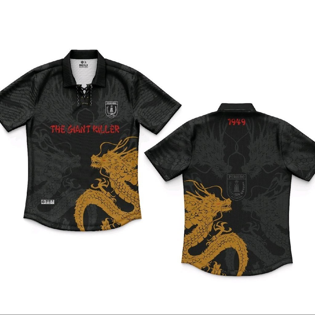 Hudsas Jersey Persibo Hitam Futsal Olahraga Sport