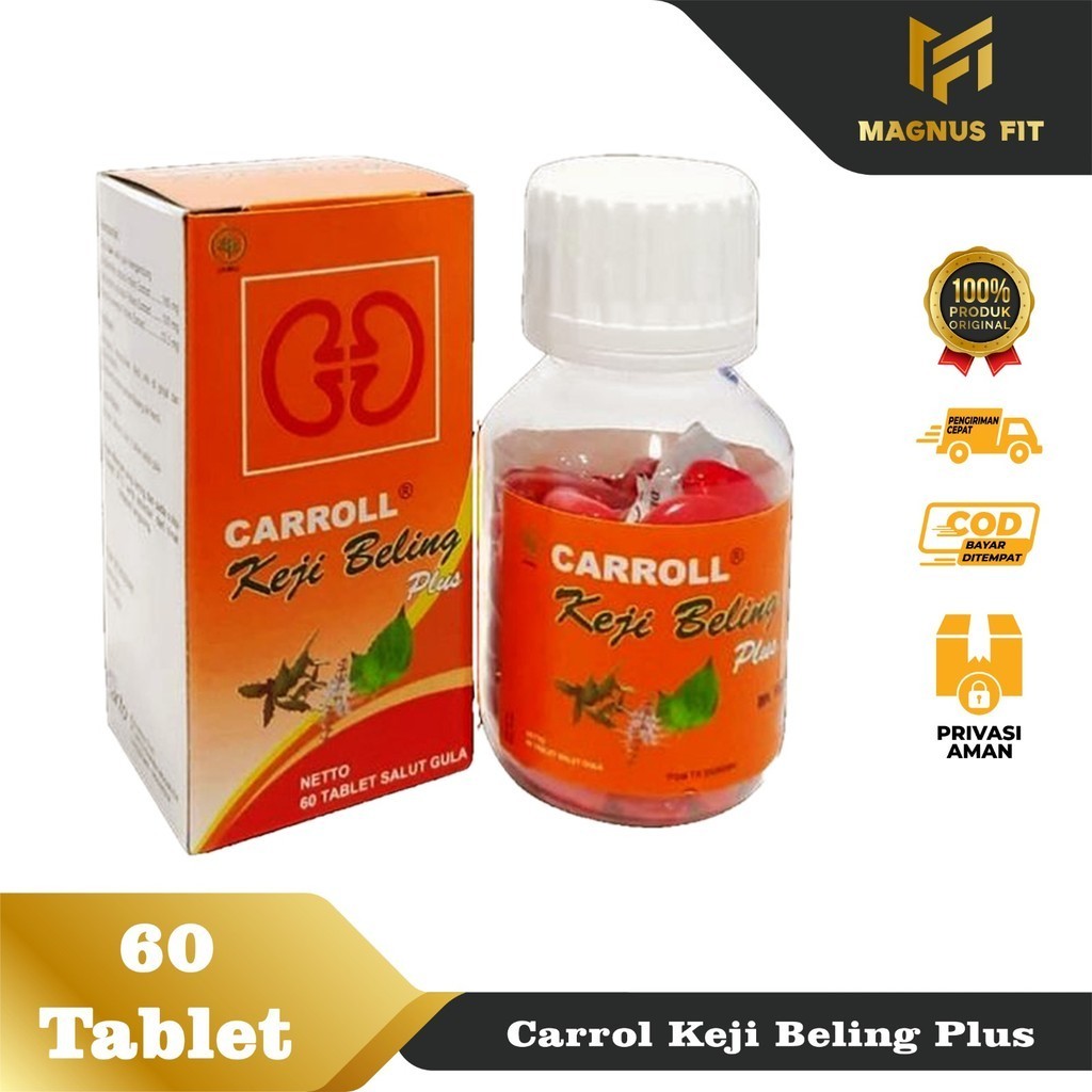 Carroll Kejibeling  isi 60 tablet Carol Keji Beling obat batu ginjal peluruh batu urin melancarkan b