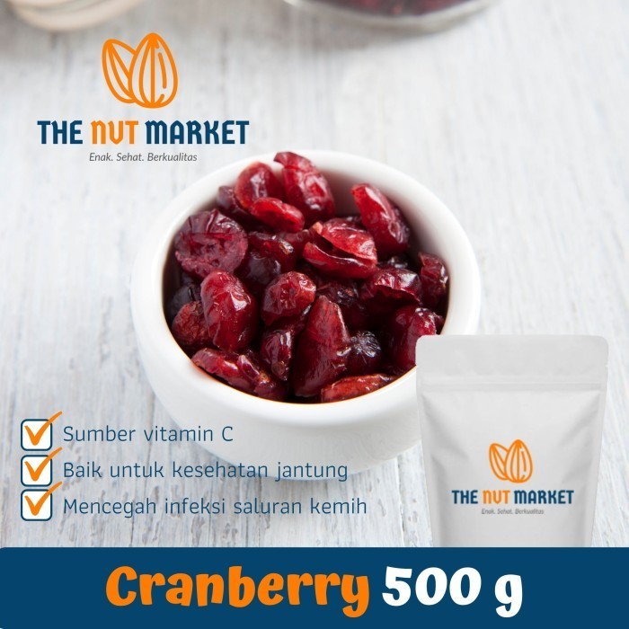 

JG Dried Cranberry, Buah Kranberi Kering 500 gram, IMPORT USA