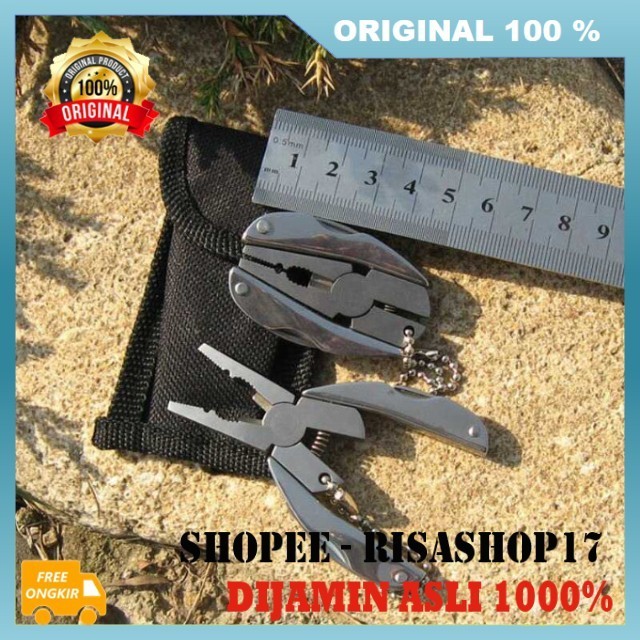 Tang Lipat Mini Multifungsi Tang Lipat Portable Stainless Steel 100% ASLI