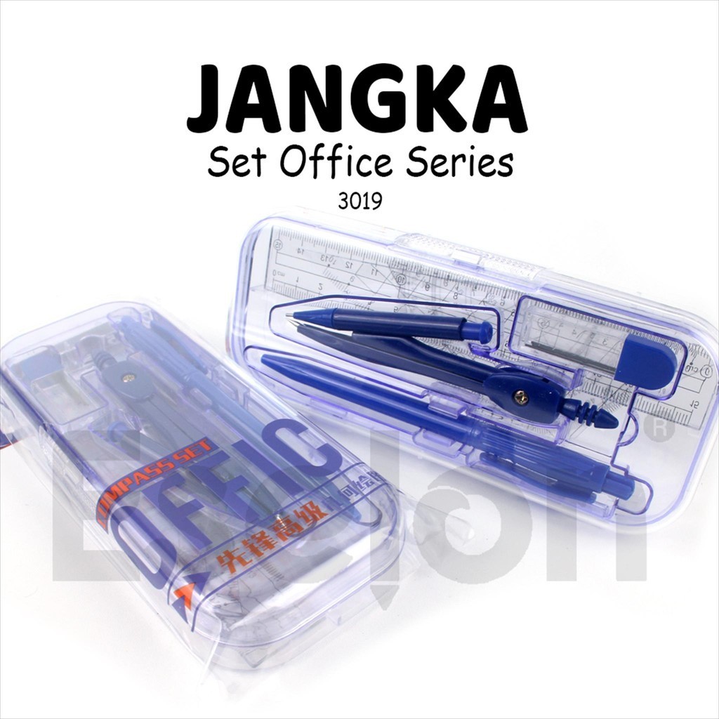 

[MaxMart] Jangka + Penggaris Set Office 3019 / 1set jangka isi 7