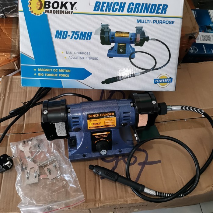 Gerinda duduk 3 inch multifungsi BOKY bench grinder die grinder gurinda grenda batu