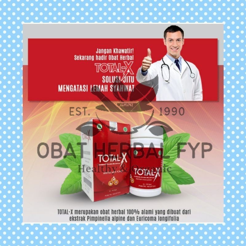 TOTAL X Original Kapsul Stamina Pria Naturafit Suplemen Penambah Obat Stamina Pria Dewasa Total X(Gr
