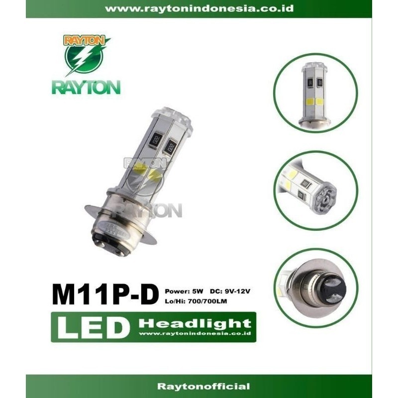 [ DELSER MOTOR ] LAMPU UTAMA LED RTD RAYTON H6 M11P M11PD M11P-D BOLA DEPAN MOTOR BEBEK MATIC BOHLAM