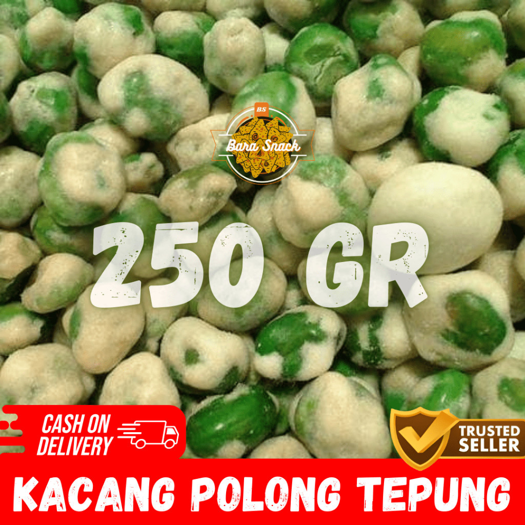 

[ 250gr ] Kacang Polong Tepung Super Crispy Cap Jaipong / Camilan Snack Kiloan Murah