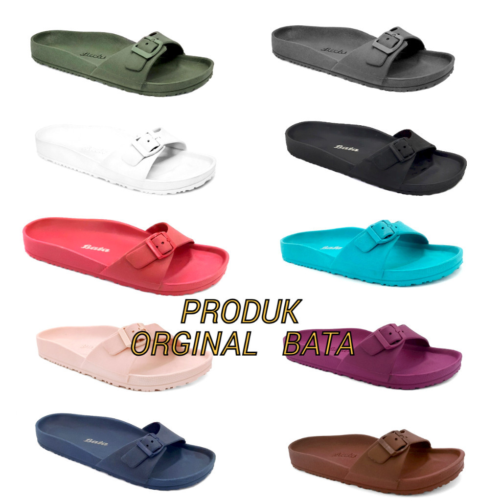 FR53ED Bata sandal karet wanita produk asli original bata
