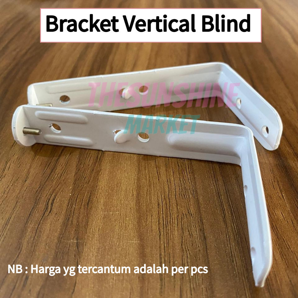 Thesunshine Market - Bracket Vertical Blind / Kaki Rel Vertical Blind Putih Bahan Tebal