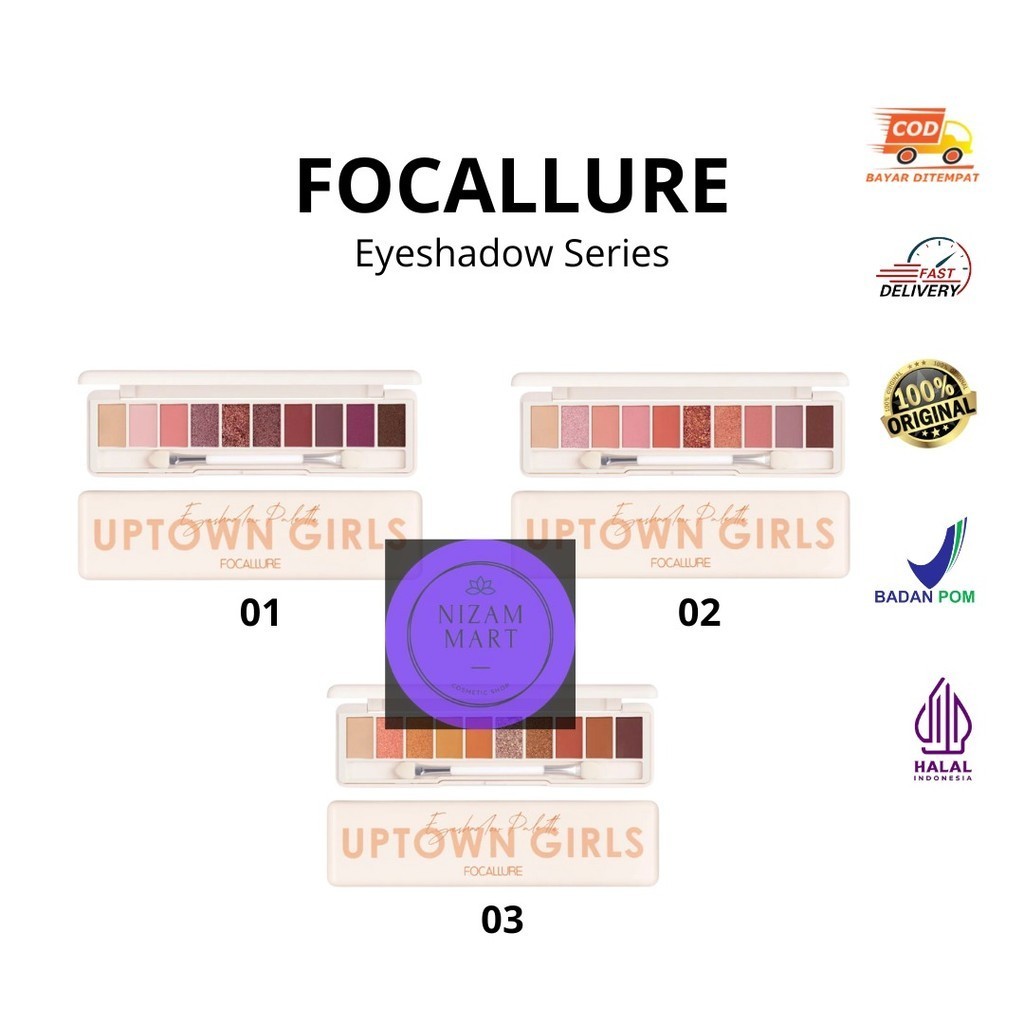 Focallure Eyeshadow Palette Uptown Girls | 10 Color Eyeshadow Palette