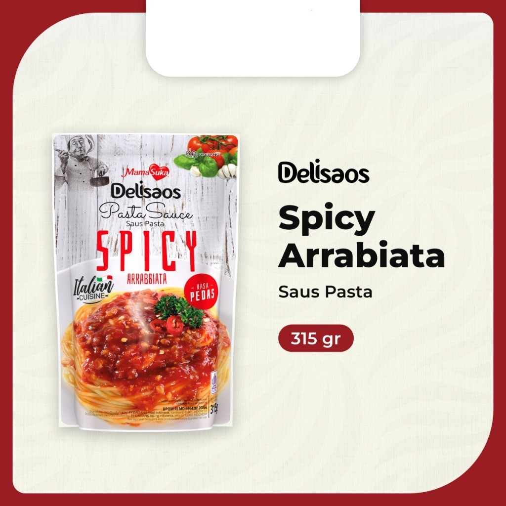 

✨ TOMOTOSTORE ✨ MAMASUKA Saus Pasta / Pasta Sauce Spicy Arrabiata 315 gr
