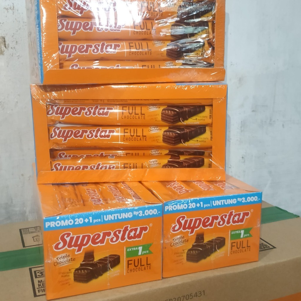 

MURAH - SUPER STAR KEMASAN BARU Wafer 20+1PCS X 16 GR ( 1000)