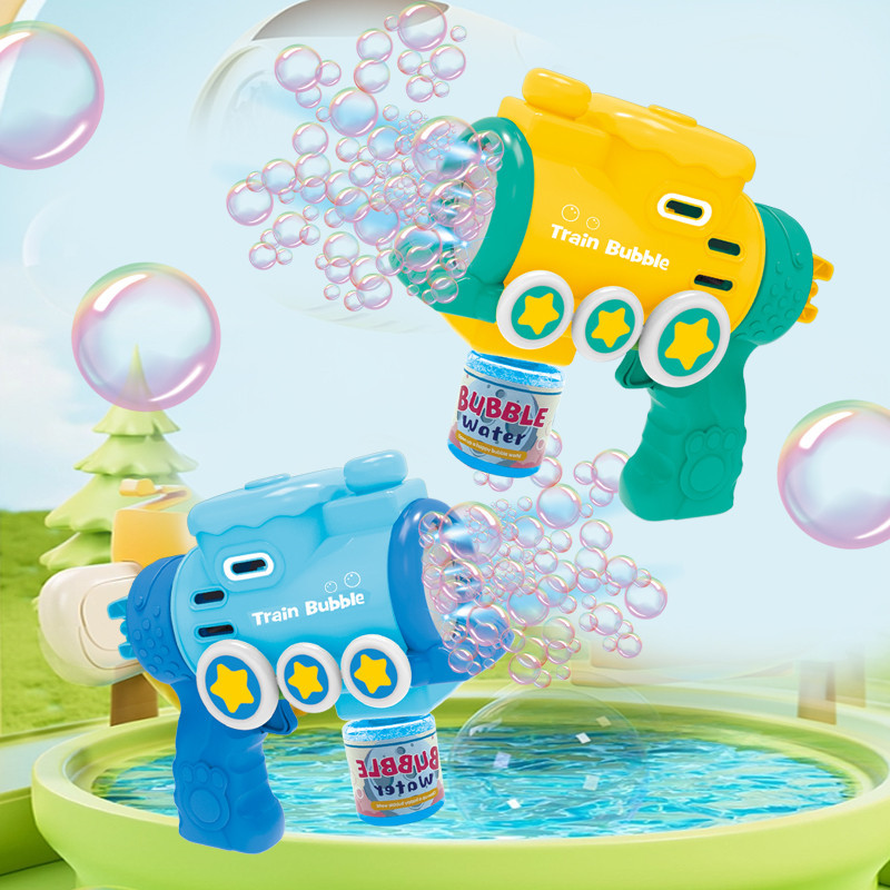 Bubble Gun Children's Bubble Gun Handheld Fully Automatic Bubble Machine Electric bubble gun and bub
