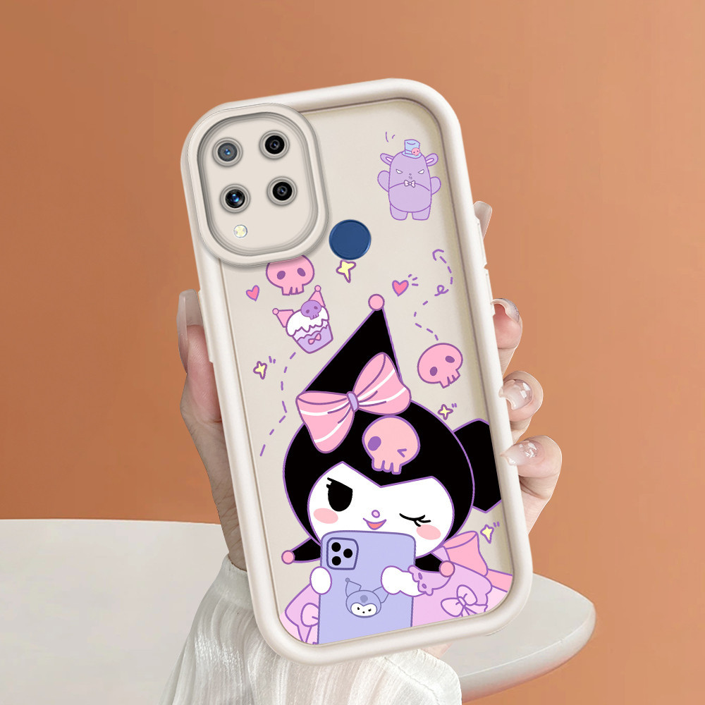 Realme C15 Untuk Phone Case Soft Cartoon Cute Kesing Softcase Casing  HP Cassing Imut Multi-Colored 