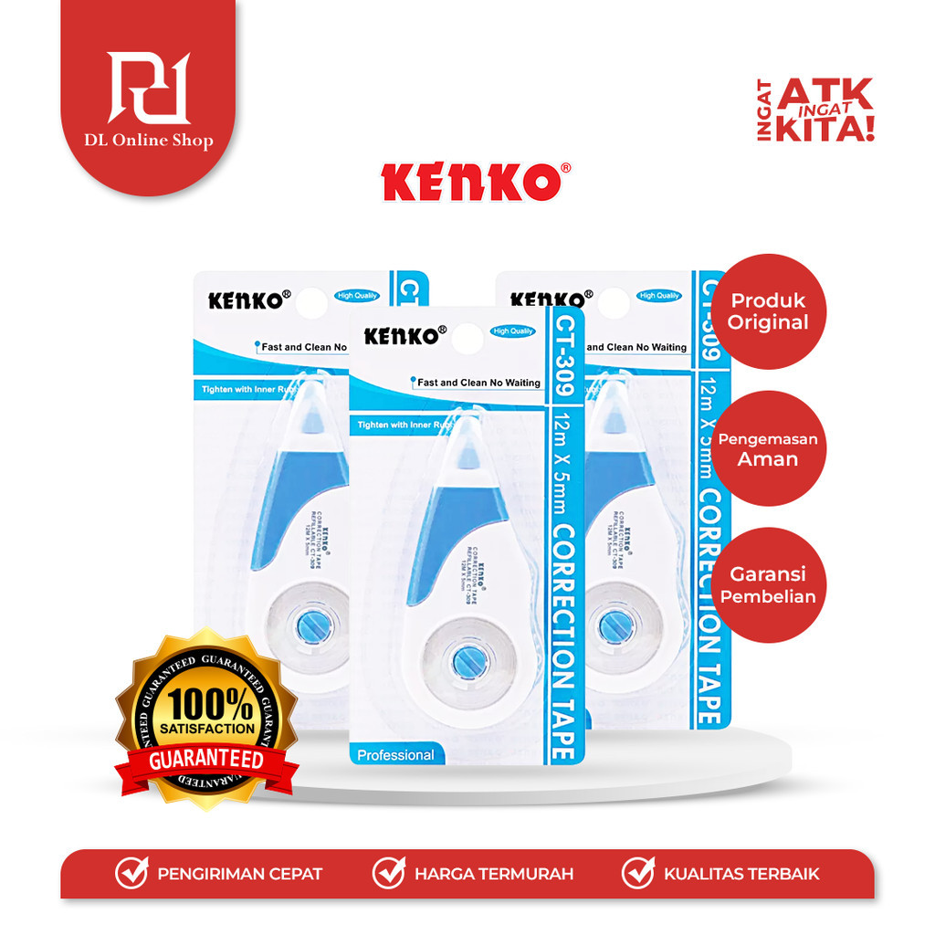 

KENKO PITA KOREKSI/ CORRECTION TAPE CT-309 [12M x 5mm] (1PC)