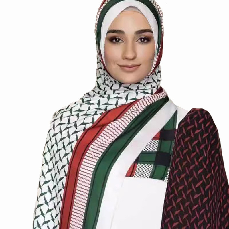 

New Design Palestine Scarf Keffieh Femme Fashion Headscarf Dubai Middle East Arab Foulard Women Long Shawl Muslim Hijab