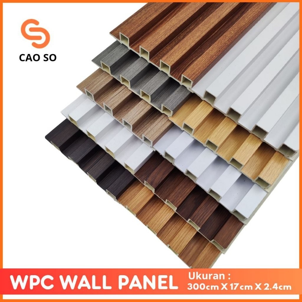 ND55TV WPC wallPanel 3 Meter Dekorasi Dinding Kayu | Wall Panel Wood panel 3M 3D 300cm X 17cm CAOSO.