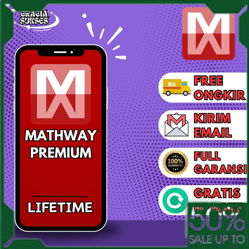 Beli 2 Gratis 1 Mathway Premium Bebas Iklan Lifetime Bergaransi Selamanya