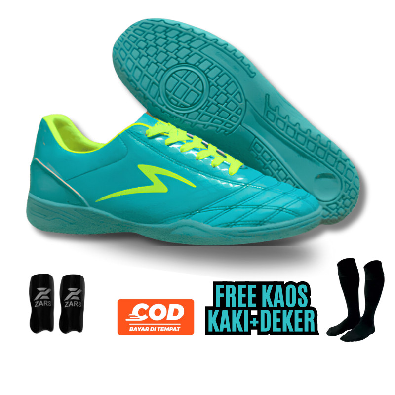 JA33RF Sepatu futsal anak specs infinity Hijau Tosca terbaru jaitan murah berkualitas untuk junior a
