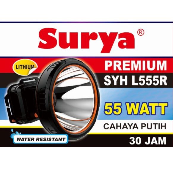 AT52YW Headlamp / Senter Kepala Surya Selam SYH L555R 55w 55 watt anti air