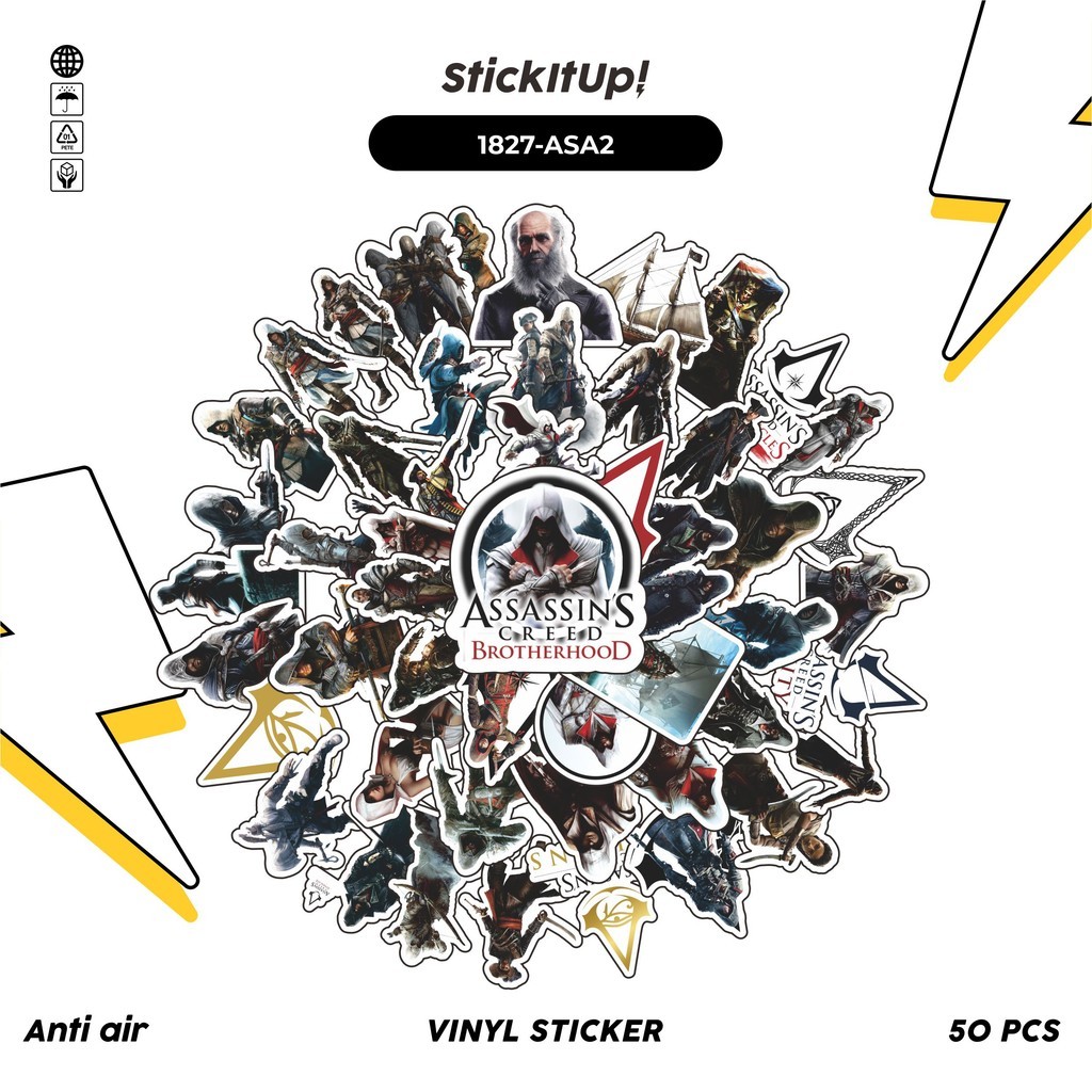 

COD✨ 50 Pcs Stiker ASSASIN'S CR3ED UNIVERSE MIX 02 Lucu Anti Air Untuk Dekorasi Notebook Sepeda Skateboard Handphone DIY