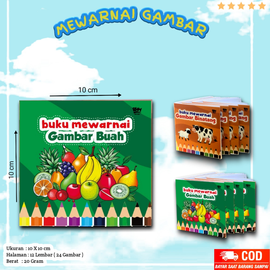 

Mini Book - Buku Mini Mewarnai / Mewarnai Anak /novel remaja