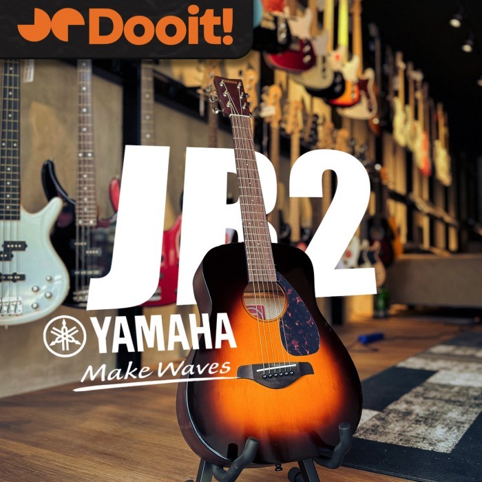 YAMAHA JR2 JR-2 JR 2 Gitar 3/4 Acoustic Gitar Akustik Mini with Case ORIGINAL - Tobacco Sunburst