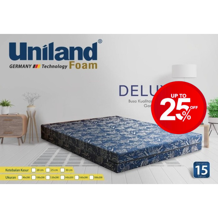 Kasur Busa Uniland Foam Deluxe Polos Tebal 15cm