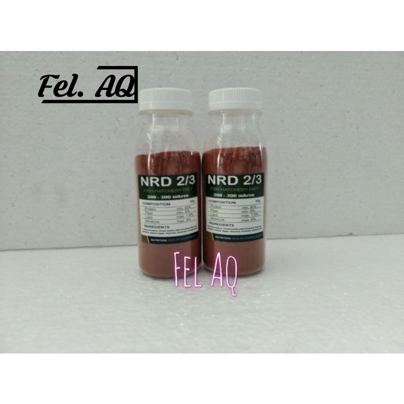 Pelet NRD 2/3 3/5 5/8 50g 200 300 500 800 Micron Mikron Pakan Burayak Ikan Cupang Guppy