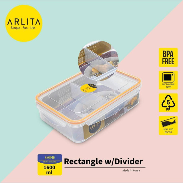 

Kirin - Arlita Shine Rectangle W Divider 1600ml