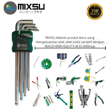 kunci L panjang segienam bintang kombinasi set MIXSU original , tekiro