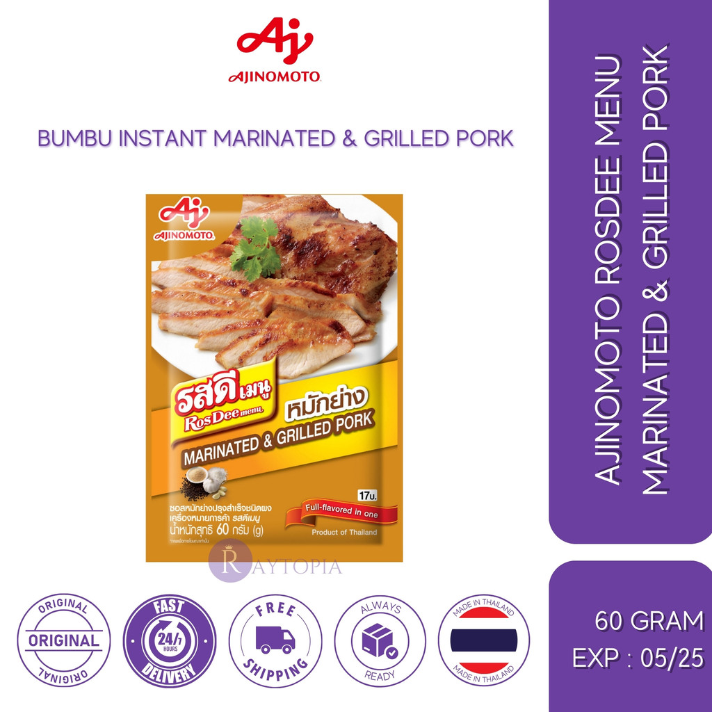 

Ajinomoto Thailand Bumbu Instant Marinated & Grilled Pork 60Gram Thailand