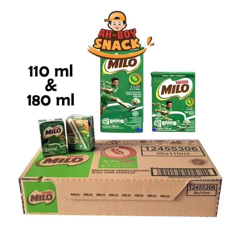 

( KHUSUS GRAB-SAMDAY ) SUSU MILO UHT 110ML DAN 180ML ISI 36 PCS - MILO KOTAK