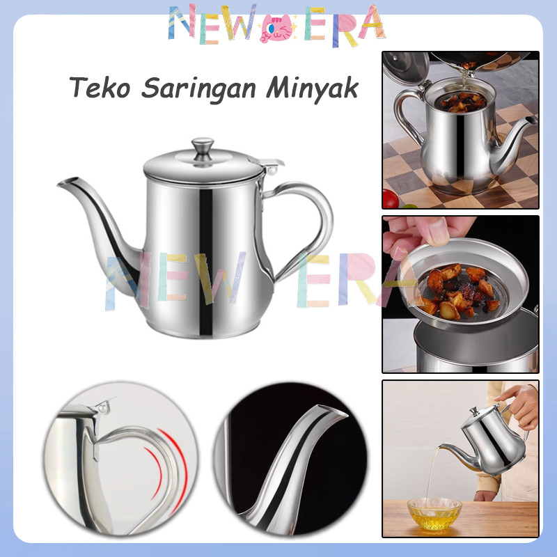Teko Saringan Minyak / Teko Penyaring Minyak Dan Minuman
