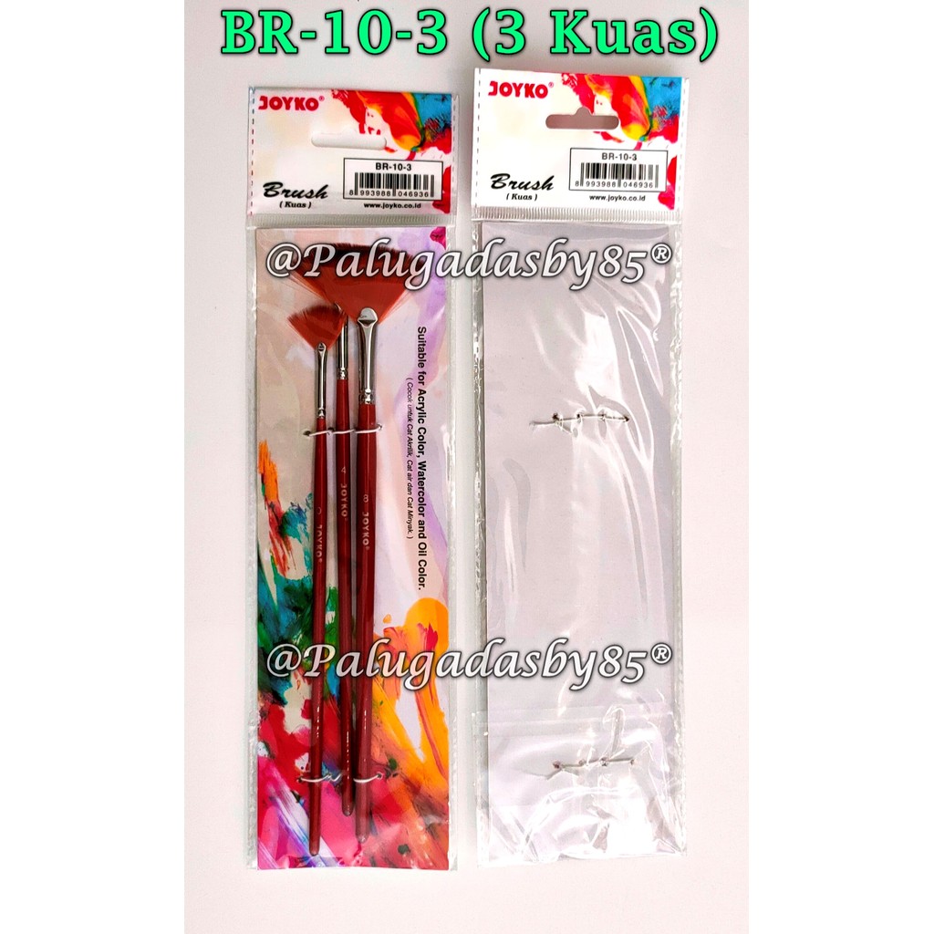 

(1 Set/3) GROSIR Kuas Cat Air JOYKO BR-10-3 / Brush Kuas Cat Air Lukis Acrylic Joyko BR-10-3