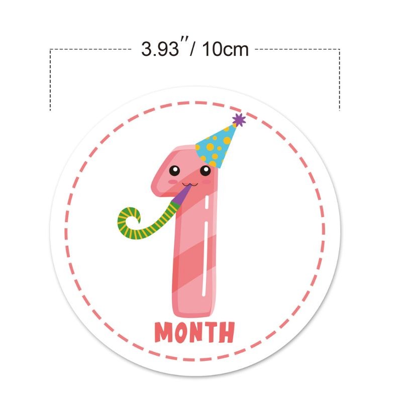 

Growth Tracking Sticker Baby Monthly Sticker Shower Gift Scrapbook Photo