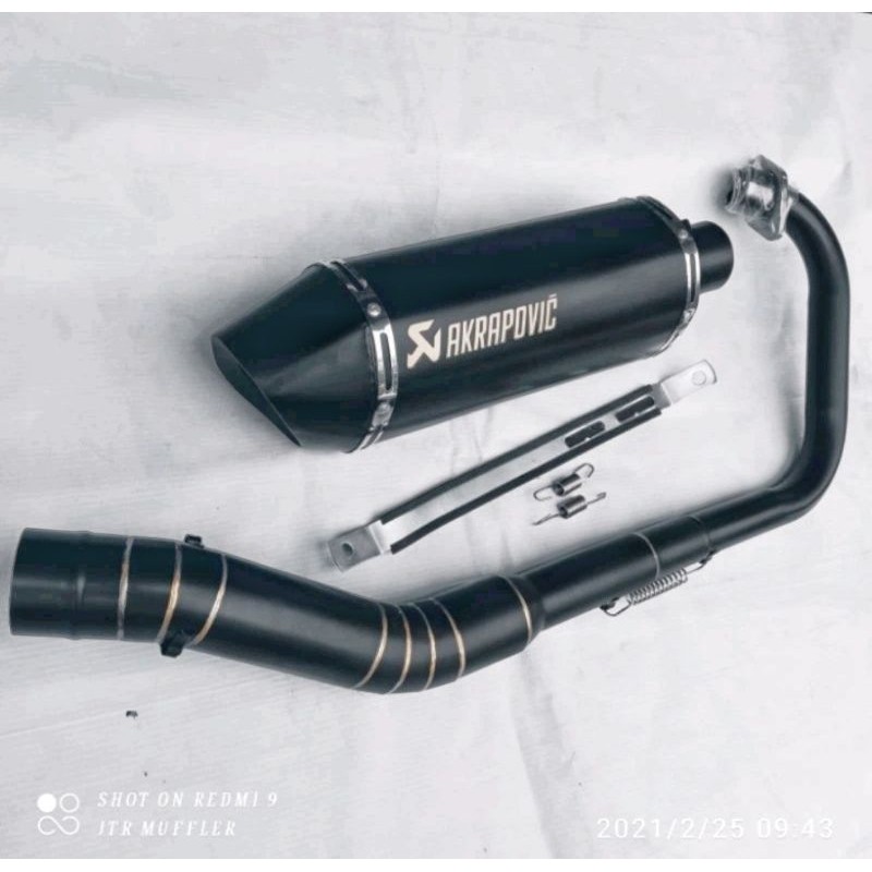KNALPOT AKRAPOVIC FULL HITAM ADV 160 PCX 160 VARIO 160 AEROX NEW NMAX NEW