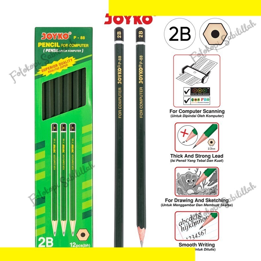 

Pensil Joyko 2B P88 / Pensil 2B Joyko P88 (pak)