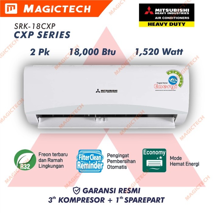 AC MITSUBISHI 2 PK SRK-18CXP / SRK18CXP STANDARD - R32