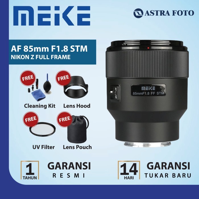 Lensa Meike AF 85mm f1.8 for Nikon Z Mount Full Frame STM / Meike 85 mm f/1.8 Fix Lens Original